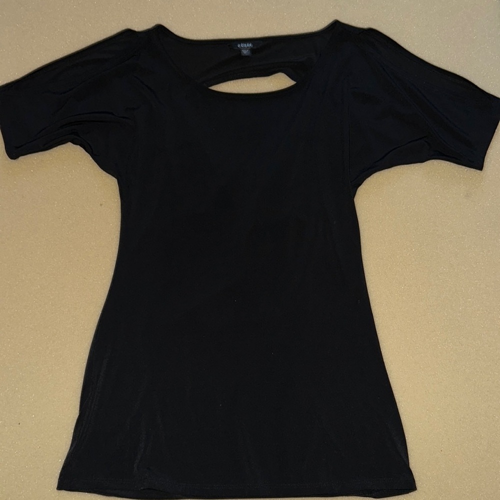 Guess Black Back and Sleeve Cutout Top (XS)